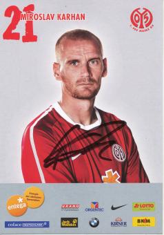 Miroslav Karhan  2010/2011  FSV Mainz 05  Fußball Autogrammkarte original signiert 