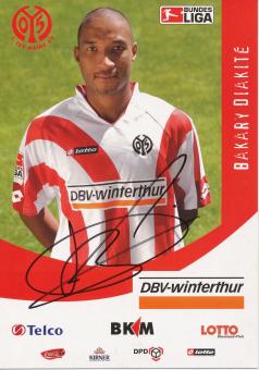 Bakary Diakite  2006/2007  FSV Mainz 05  Fußball Autogrammkarte original signiert 