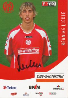 Henning Lichte  2005/2006  FSV Mainz 05  Fußball Autogrammkarte original signiert 