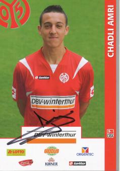 Chadli Amri  2007/2008  FSV Mainz 05  Fußball Autogrammkarte original signiert 