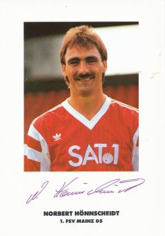 Norbert Hönnscheidt  1990/1991  FSV Mainz 05  Fußball Autogrammkarte original signiert 