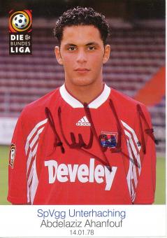 Abdelaziz Ahanfouf  1998/1999  SpVgg Unterhaching  Fußball Autogrammkarte original signiert 
