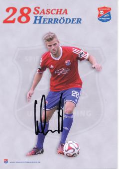 Sascha Herröder  2014/2015  SpVgg Unterhaching  Fußball Autogrammkarte original signiert 
