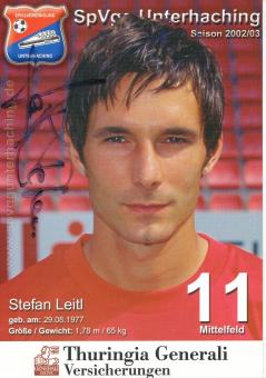 Stefan Leitl  2002/2003  SpVgg Unterhaching  Fußball Autogrammkarte original signiert 