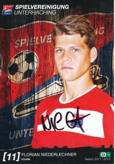 Florian Niederlechner  2011/2012  SpVgg Unterhaching  Fußball Autogrammkarte original signiert 