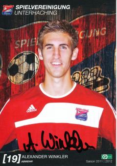 Alexander Winkler  2011/2012  SpVgg Unterhaching  Fußball Autogrammkarte original signiert 