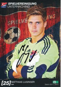 Matthias Luginger  2011/2012  SpVgg Unterhaching  Fußball Autogrammkarte original signiert 