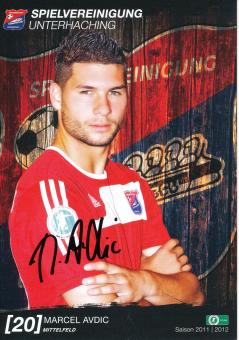 Marcel Avdic  2011/2012  SpVgg Unterhaching  Fußball Autogrammkarte original signiert 