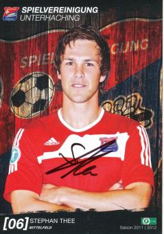 Stephan Thee  2011/2012  SpVgg Unterhaching  Fußball Autogrammkarte original signiert 