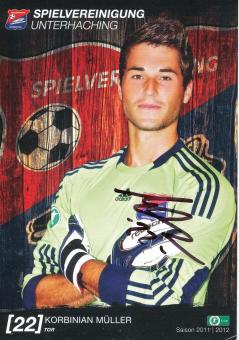 Korbinian Müller  2011/2012  SpVgg Unterhaching  Fußball Autogrammkarte original signiert 