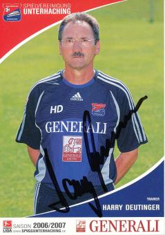 Harry Deutinger   2006/2007  SpVgg Unterhaching  Fußball Autogrammkarte original signiert 