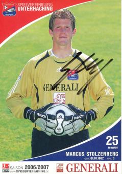 Marcus Stolzenberg   2006/2007  SpVgg Unterhaching  Fußball Autogrammkarte original signiert 