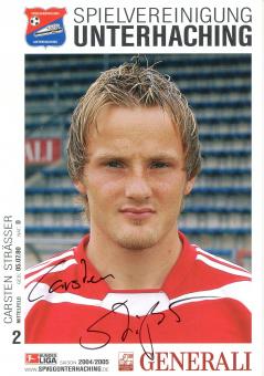 Carsten Strässer   2004/2005  SpVgg Unterhaching  Fußball Autogrammkarte original signiert 