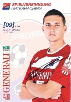 Mijo Tunjic  2010/2011  SpVgg Unterhaching  Fußball Autogrammkarte original signiert 