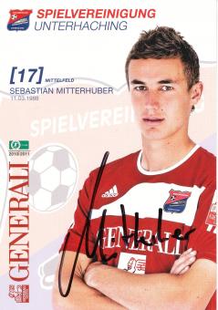 Sebastian Mitternhuber  2010/2011  SpVgg Unterhaching  Fußball Autogrammkarte original signiert 