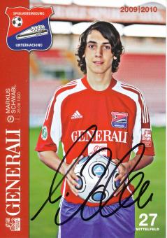 Markus Schwabl  2009/2010  SpVgg Unterhaching  Fußball Autogrammkarte original signiert 