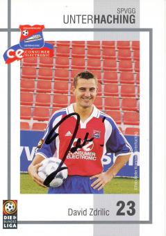 David Zdrilic  2000/2001  SpVgg Unterhaching  Fußball Autogrammkarte original signiert 