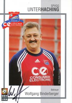 Wolfgang Binderberger  2000/2001  SpVgg Unterhaching  Fußball Autogrammkarte original signiert 