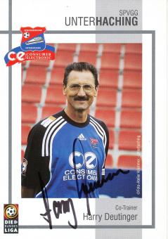 Harry Deutinger  2000/2001  SpVgg Unterhaching  Fußball Autogrammkarte original signiert 
