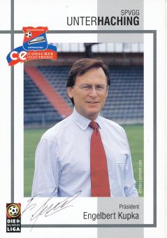 Engelbert Kupka  2000/2001  SpVgg Unterhaching  Fußball Autogrammkarte original signiert 