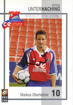 Markus Oberleitner  2000/2001  SpVgg Unterhaching  Fußball Autogrammkarte original signiert 