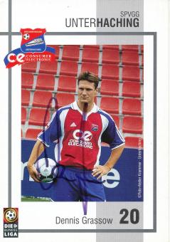 Dennis Grassow  2000/2001  SpVgg Unterhaching  Fußball Autogrammkarte original signiert 