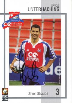 Oliver Straube  2000/2001  SpVgg Unterhaching  Fußball Autogrammkarte original signiert 