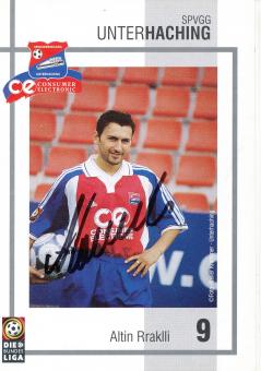 Altin Rraklli  2000/2001  SpVgg Unterhaching  Fußball Autogrammkarte original signiert 