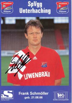 Frank Schmöller  1995/1996  SpVgg Unterhaching  Fußball Autogrammkarte original signiert 