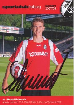 Daniel Schwaab  2007/2008  SC Freiburg Fußball Autogrammkarte original signiert 