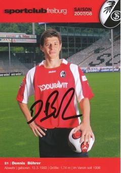 Dennis Bührer  2007/2008  SC Freiburg Fußball Autogrammkarte original signiert 