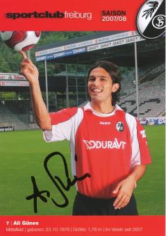 Ali Günes  2007/2008  SC Freiburg Fußball Autogrammkarte original signiert 