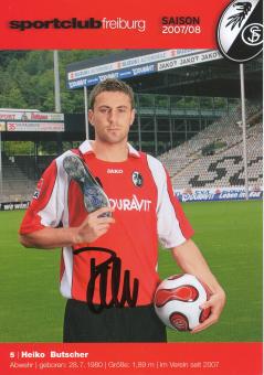 Heiko Butscher  2007/2008  SC Freiburg Fußball Autogrammkarte original signiert 