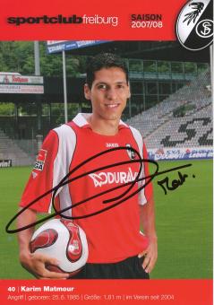 Karim Matmour  2007/2008  SC Freiburg Fußball Autogrammkarte original signiert 