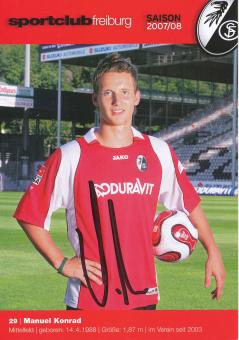 Manuel Konrad  2007/2008  SC Freiburg Fußball Autogrammkarte original signiert 