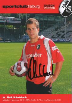 Maik Schutzbach  2007/2008  SC Freiburg Fußball Autogrammkarte original signiert 