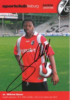Wilfried Sanou  2007/2008  SC Freiburg Fußball Autogrammkarte original signiert 