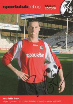 Felix Roth  2007/2008  SC Freiburg Fußball Autogrammkarte original signiert 