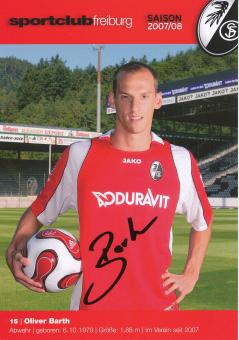 Oliver Barth  2007/2008  SC Freiburg Fußball Autogrammkarte original signiert 