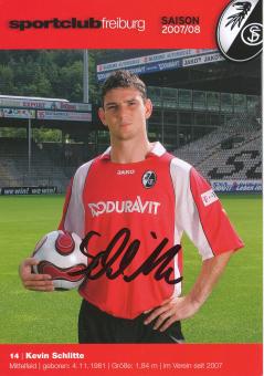 Kevin Schlitte  2007/2008  SC Freiburg Fußball Autogrammkarte original signiert 