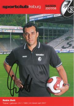 Robin Dutt  2007/2008  SC Freiburg Fußball Autogrammkarte original signiert 