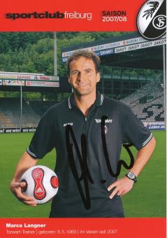Marco Langner  2007/2008  SC Freiburg Fußball Autogrammkarte original signiert 