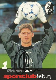Richard Golz  1998/1999  SC Freiburg Fußball Autogrammkarte original signiert 