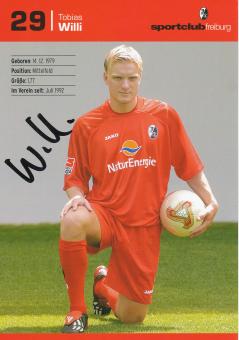 Tobias Willi  2003/2004  SC Freiburg Fußball Autogrammkarte original signiert 