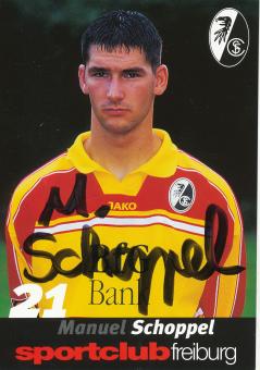 Manuel Schoppel  1999/2000  SC Freiburg Fußball Autogrammkarte original signiert 