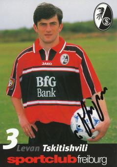 Levan Tskitishvili  1999/2000  SC Freiburg Fußball Autogrammkarte original signiert 