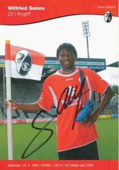 Wilfried Sanou  2005/2006  SC Freiburg Fußball Autogrammkarte original signiert 