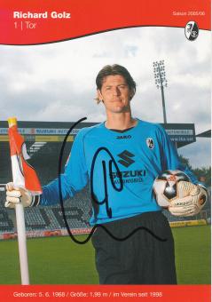 Richard Golz  2005/2006  SC Freiburg Fußball Autogrammkarte original signiert 