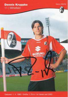 Dennis Kruppke  2005/2006  SC Freiburg Fußball Autogrammkarte original signiert 