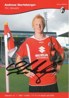 Andreas Ibertsberger  2005/2006  SC Freiburg Fußball Autogrammkarte original signiert 